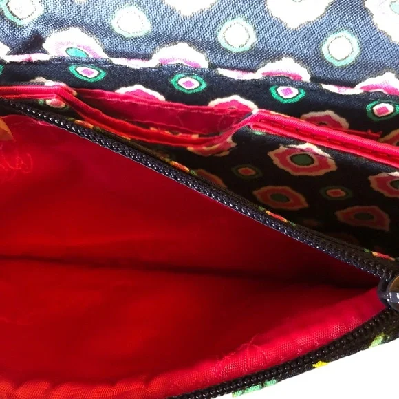 Vera Bradley Turnlock Wallet Paisley Petal Floral Organize - Picture 5 of 9